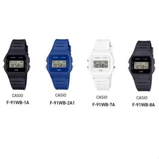 【KAPZZ】CASIO卡西歐經典復古數位運動錶 電子錶學生錶F-91WB-1A F-91WB-7B F-91WB-2A