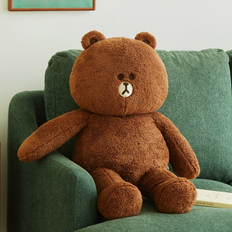 野獸國直營店｜熊大 絨毛坐姿玩偶（50cm／HUG BROWN系列）