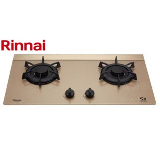 林內牌二口玻璃檯面爐 rb-f2610g(k) 藍光旋鈕 玫瑰金面板 只剩桶裝瓦斯《日成廚衛》