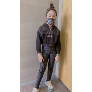 二手 Zara girl ｜128cm時尚款休閒運動風連帽短板長袖上衣｜快速出貨