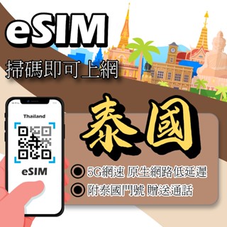 【Want Card】泰國eSIM｜附贈門號 24H在線發貨 網絡卡 泰國網絡卡 泰國esim卡 esim泰國 吃到飽