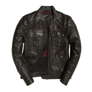 跩狗嚴選 極度乾燥 Superdry Endurance Moto 皮夾克 真皮 皮衣 外套 騎士 機車 復古仿舊黑色