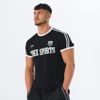 【HDEX】Sporty Ringer Muscle Fit 滾邊短袖運動上衣 黑色
