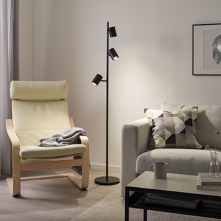 絕版品/北歐工業LOFT風格IKEA宜家NYMÅNE三燈頭落地燈燈飾立燈燈具/黑色/不含燈泡/二手八成新/特$2580