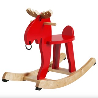 絕版品/北歐工業LOFT風格經典IKEA宜家EKORRE兒童木馬moose駝鹿玩具搖椅/二手八成新/特$780