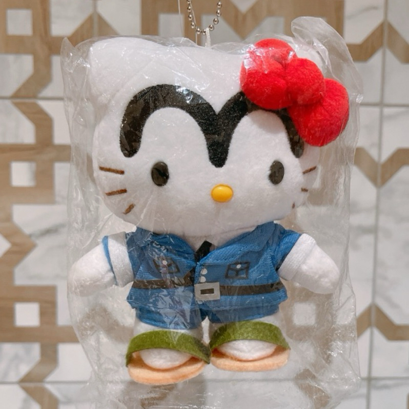 絕版品 Hello Kitty x 兩津勘吉 吊飾 娃娃掛件 日本限定 烏龍派出所