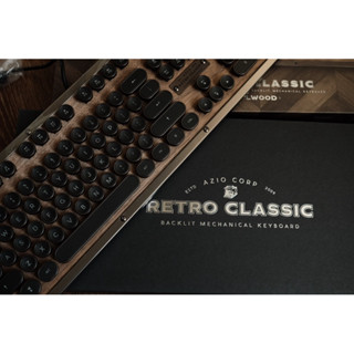 AZIO RETRO ELWOODBT 核桃木打字機鍵盤