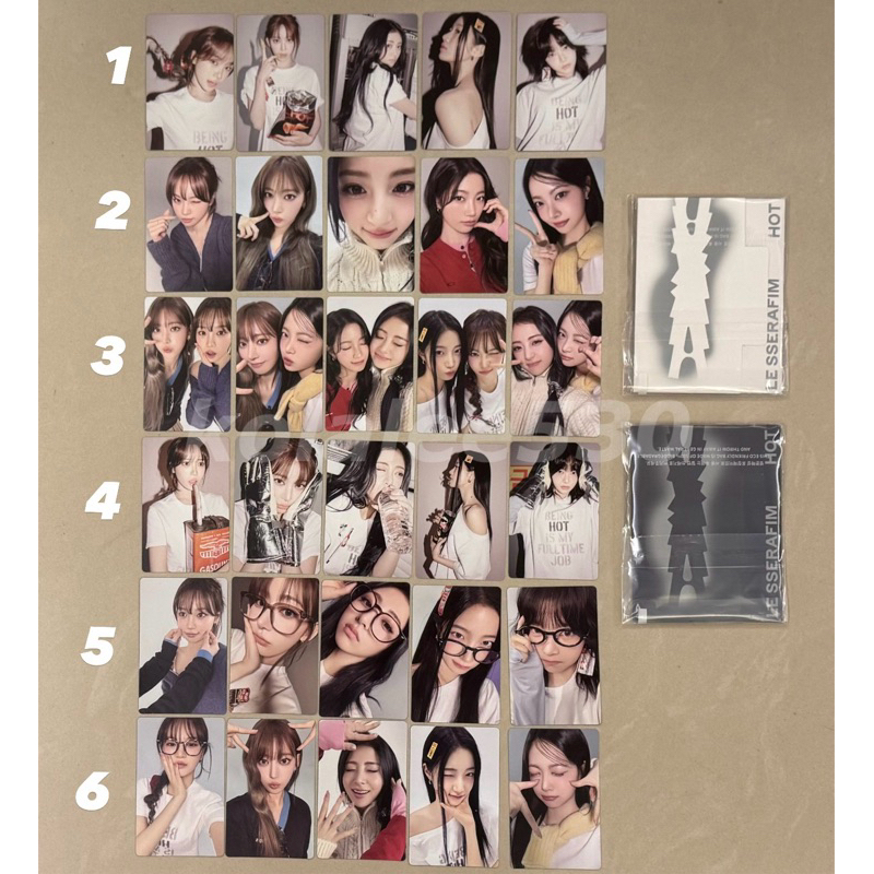 Le sserafim 迷你五輯 HOT (Weverse Albums ver.) 小卡 櫻花 采源 一葉 恩採 允真