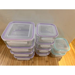 Glasslock 強化玻璃微波保鮮盒 正方形- 210ml 400ml 490ml 900ml