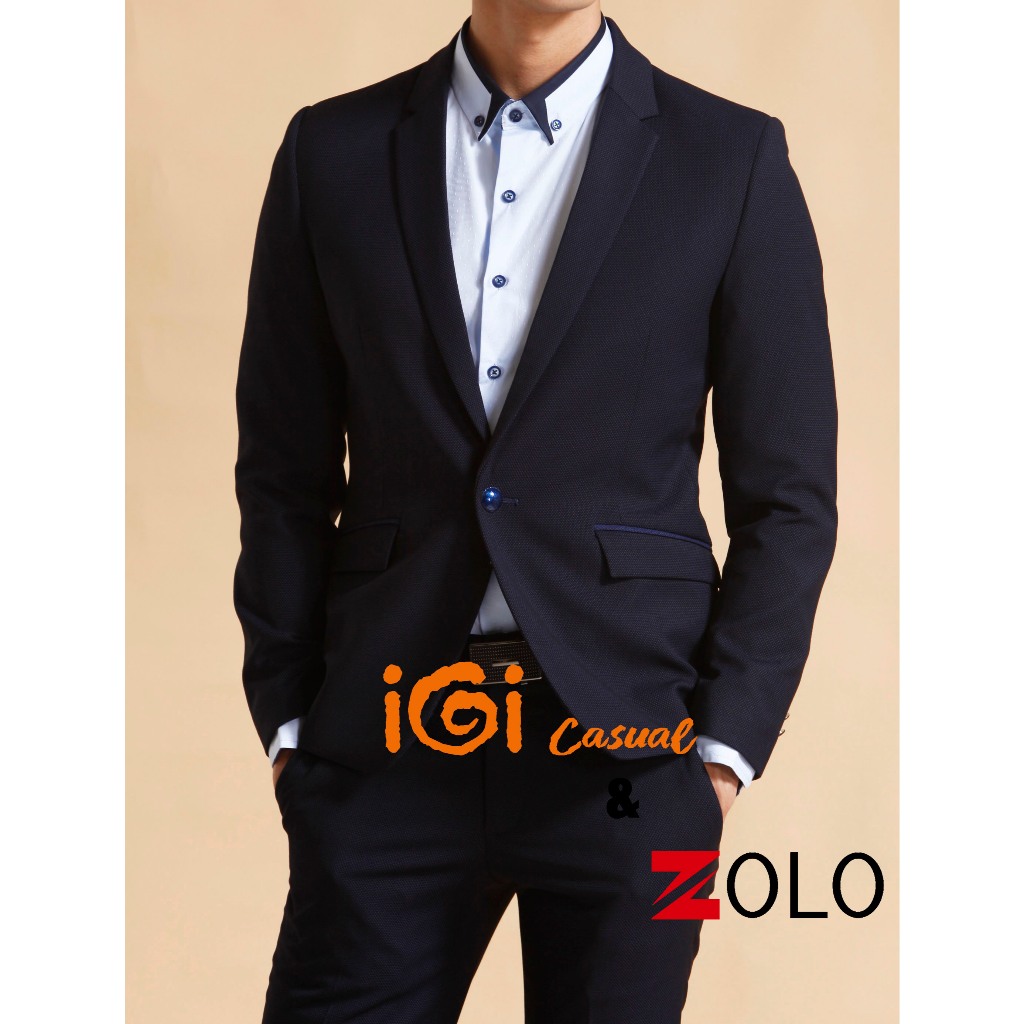 【ZOLO&iGi】百貨正品  素面休閒西裝外套  82501