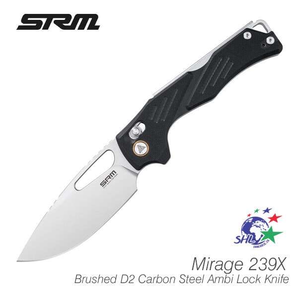 詮國 SRM 三刃木 Mirage 露營折疊刀 黑G10柄 14C28N鋼 239X-GB