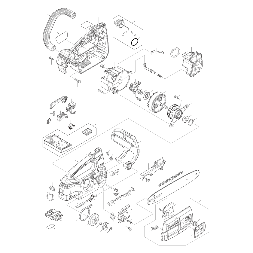 [扣辣五金] 零件 Makita 牧田 DUC254 鏈鋸機 充電式 鍊鋸機 維修 維修包 馬達 控制器 DUC254Z