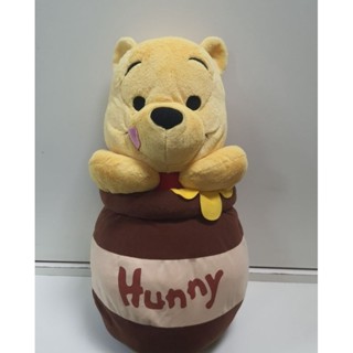 全新 日本景品 小熊維尼 蜜蜂筒 絨毛娃娃