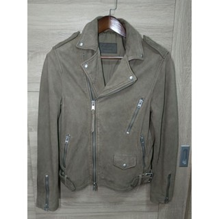 Allsaints jennings biker 羔羊皮 小羊皮 真皮 麂皮 皮衣 騎士外套 男XS