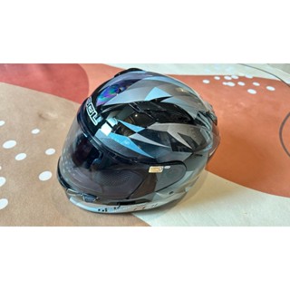 二手 SOL SF-6 / SF6 獨角獸 黑銀 內藏式墨鏡 浮動式鏡座 EPS 完全防護 全可拆洗 全罩 安全帽