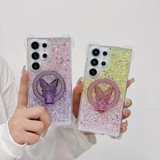 矽膠手機殼 四角防摔氣囊 隱形支架 適用於 三星Galaxy S24 Ultra A55 A15 A54 A35 A15