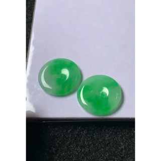 高冰飄正陽綠平安扣一對❤️a貨翡翠