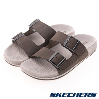 【SKECHERS】健走涼拖鞋 HYPER SLIDE 140466DKTP-灰\女