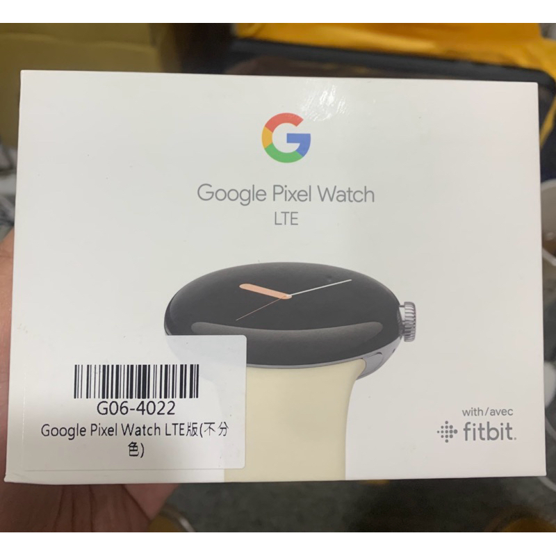 拆封新品 Google Pixel Watch 4G LTE 藍芽 WiFi 金屬銀不鏽鋼錶殼 白色運動錶帶