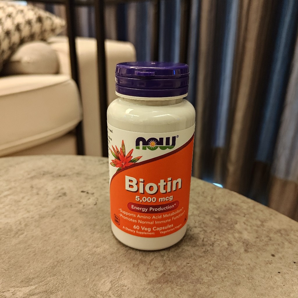 Now Foods 生物素 Biotin 頭髮 皮膚 指甲 維他命 5000mg 60粒 有中文標籤 公司貨