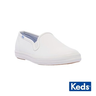 Keds CHAMPION SLIP ON 經典皮革休閒小白鞋 9191W110018/WH48600【Findnew】