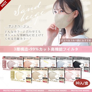 🔥日本高顔值立體口罩（30入/盒裝）3D口罩 明星同款 舒適透氣 泡泡紗耳帶不勒耳 美顔不脫妝 防曬防塵防飛沫 拋棄式