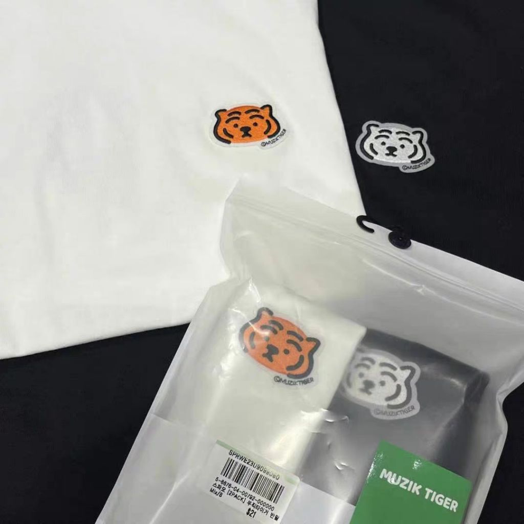 台現免運 SPAO x Muzik Tiger 小老虎 短袖 1+1 組合 兩件組 短踢 情侶款 韓國代購