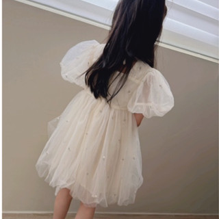 女童 畢業典禮小洋裝小禮服（溫柔米白色）