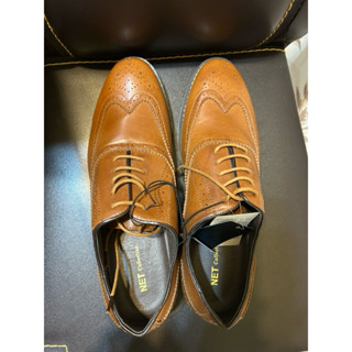 NET-男生卡其色皮鞋👞44號-全新