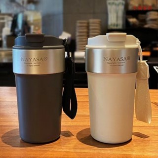 holoholo 拿鐵 咖啡 杯子 500ML大容量 316L 不鏽鋼 便攜隨行杯 吸管陶瓷內膽保溫杯