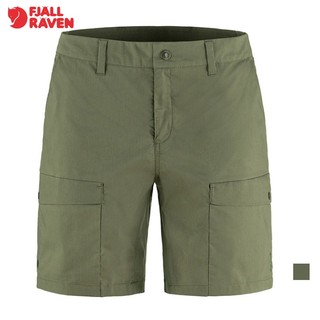 【Fjallraven 北極狐】Abisko Hybrid Trail 女短褲 月桂綠 健行短褲 14200200
