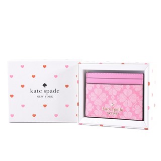 KATE SPADE 桃心防刮名片夾禮盒-粉色 【美國正品現貨】