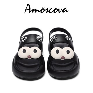 (現貨快速出貨)【Amoscova】雨天可穿 大眼萌厚底兩穿涼拖鞋 涼鞋 拖鞋 厚底(1726)