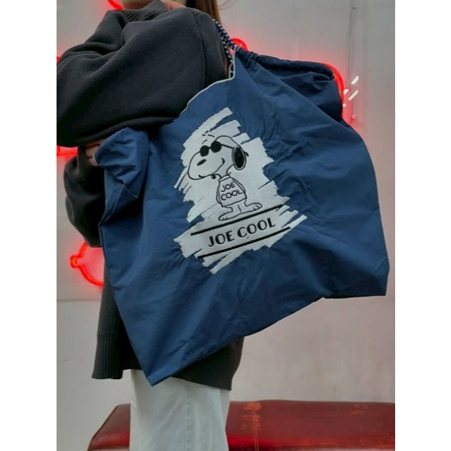 [asu.tw] 🇰🇷正韓 |預購| BALL & CHAIN   史努比聯名JOE COOL 刺繡肩背包 M/L