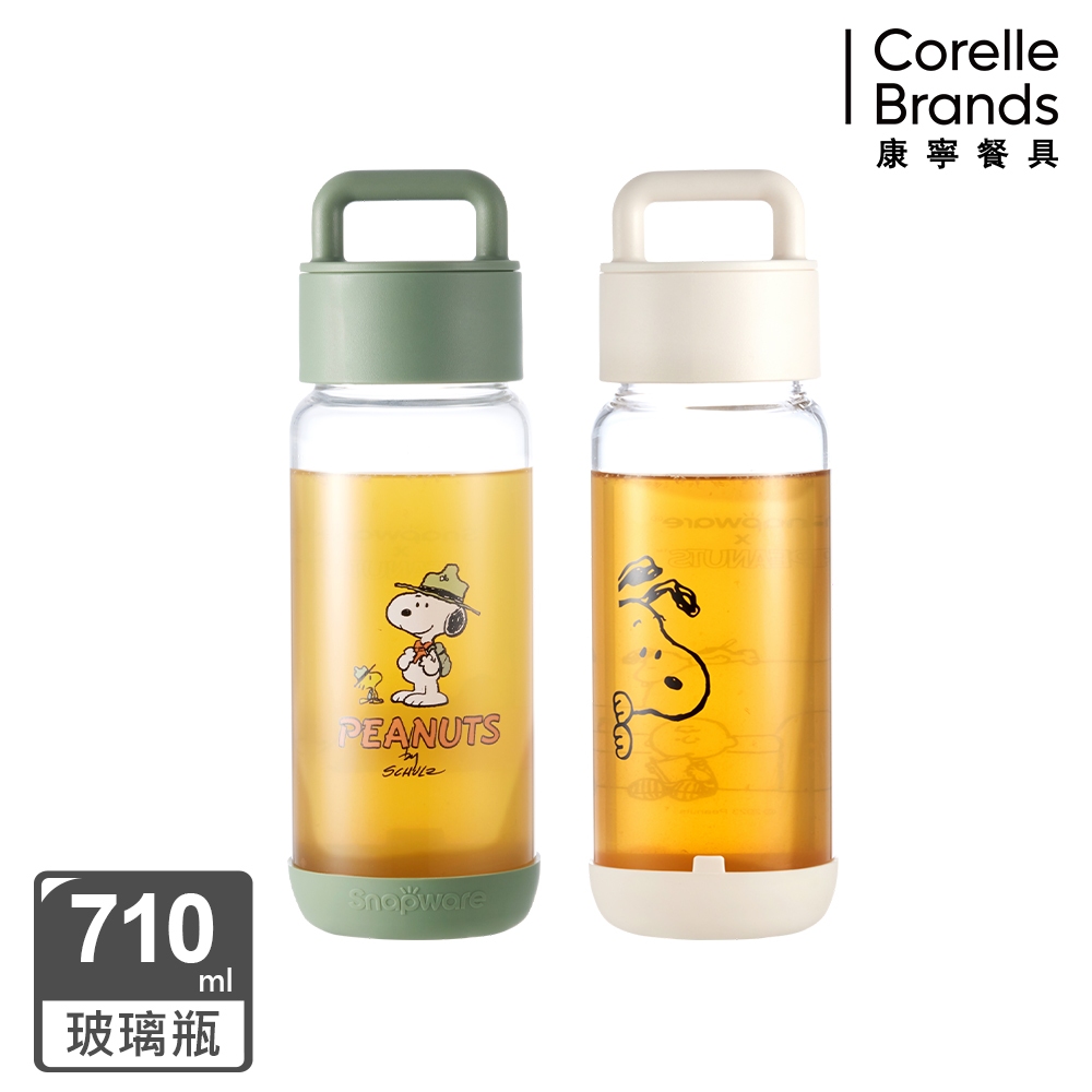 【康寧 Snapware】SNOOPY史努比提把隨行玻璃杯710ml