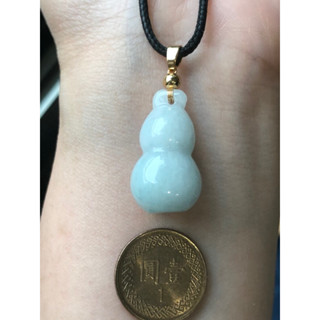 🌸小禾翡翠🌸 緬甸玉天然A貨翡翠玉墜 糯冰種 淡淡綠 立體 葫蘆 福祿