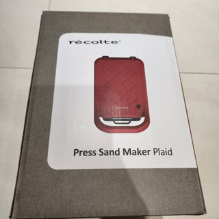 recolte 日本麗克特 Plaid 厚燒格子三明治機 點心機 吐司機 熱壓機麵包機