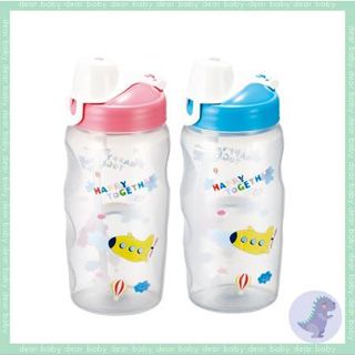 【dear baby】LocknLock 樂扣樂扣 兒童彩繪水壺 350ML(藍/粉色) 附吸管