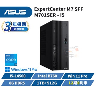 ASUS 華碩 M701SER 商用桌上型電腦【現貨 免運】桌機 直立式主機 i5/B760/1TB+512G 十倍蝦幣