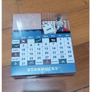 全新 星巴克 Starbucks 25週年 小熊 立體積木 桌曆