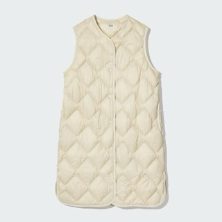 二手 Uniqlo日本境內限定 長版羽絨背心 L