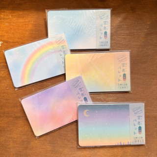 日本製 迷你卡片「天空色調調色盤」RYU-RYU 名片卡 小卡片 MEMO