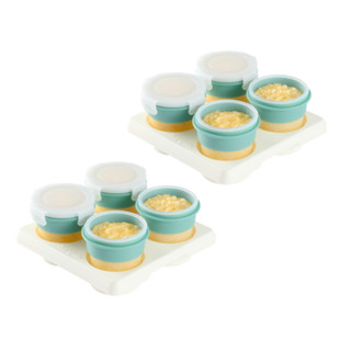 現貨 臺灣製 2angels 矽膠副食品儲存組 (儲存杯120ml*2組) 冰磚盒 零食盒 冷凍 可烤箱冷凍微波