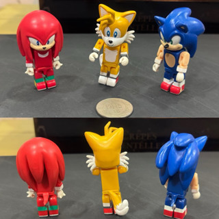 二手 2003 sega 音速小子 積木 人偶 公仔 三隻合售 小尾巴右腳瑕疵 手腳可動 索尼克 塔爾斯 納克 日本