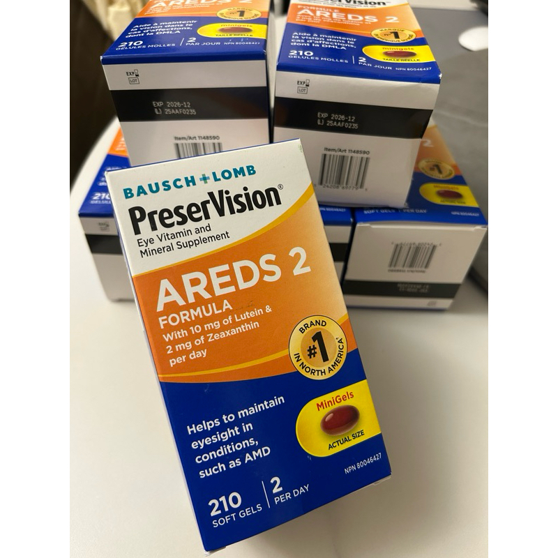 現貨不用等🔥 限時特惠‼️ 加拿大🇨🇦 博士倫 博視康 PreserVision AREDS 2 葉黃素 210顆 新款
