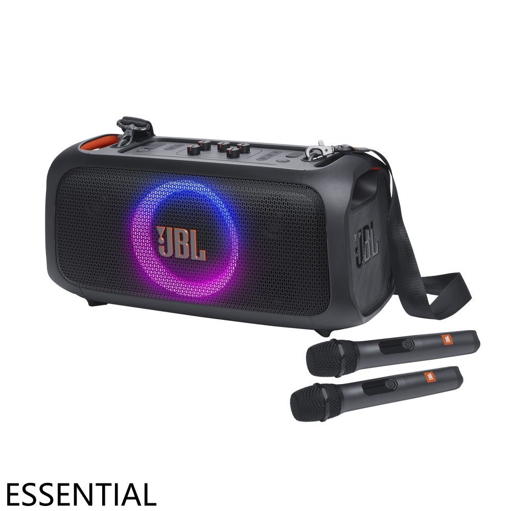 JBL【ESSENTIAL】便攜式燈光派對喇叭附二支無線麥克風PARTYBOX-ON-THE-GO 歡迎議價