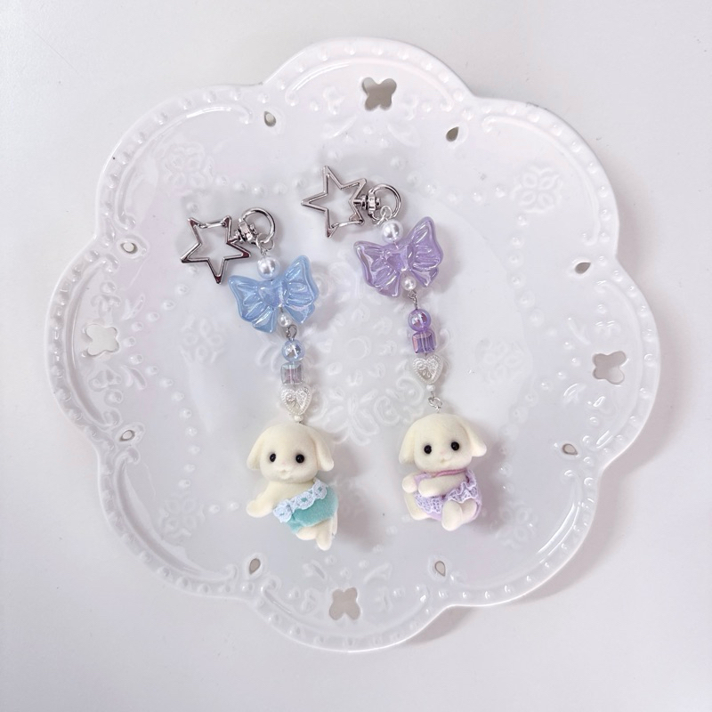 🎀森林家族🎀全新正版 二創 森林家族寶寶 垂耳兔寶寶 手作吊飾/鑰匙圈/手機吊飾 交換禮物