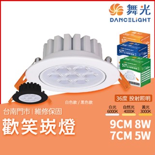 沐月燈飾 舞光歡笑崁燈 7CM 9CM LED崁燈 投射崁燈 白光 黃光 自然光可選 崁燈 房間崁燈 客廳崁燈 投光崁燈
