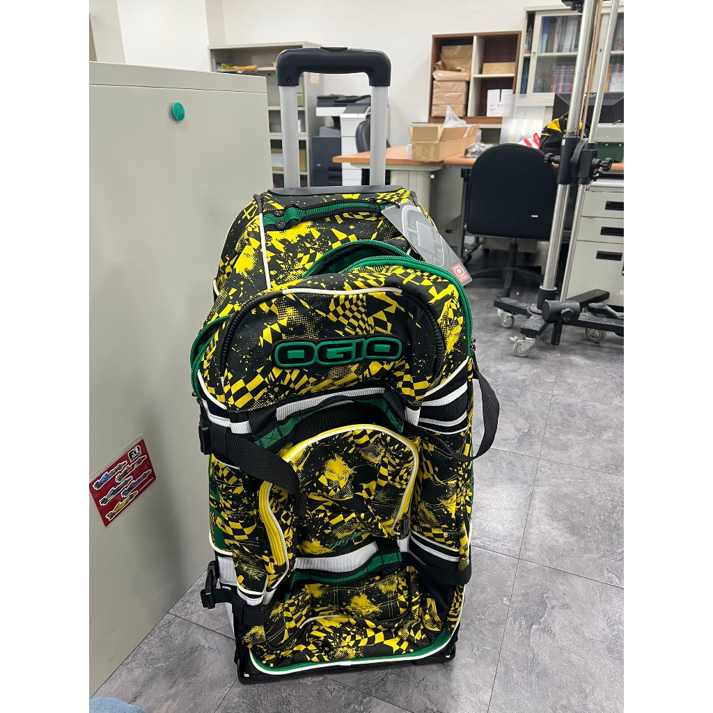 【叮咚小舖】OGIO RIG 9800 黑/黃 附輪行李袋 行李箱 機車部品袋