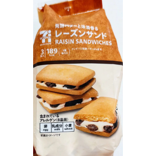 ｛彤本鋪｝日本 7-11限定 RAISINS SAND 蘭姆葡萄奶油夾心餅乾 葡萄夾心餅乾 萊姆葡萄餅乾 葡萄奶油餅乾
